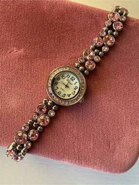 Silver Crystal Accent Women's Bracelet Watch